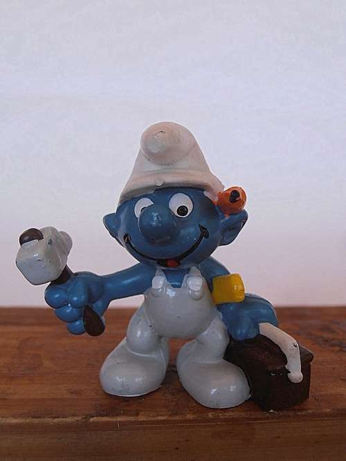 20171 Handy Smurf, Vintage Smurfs figure, Shipping will only be charged once!