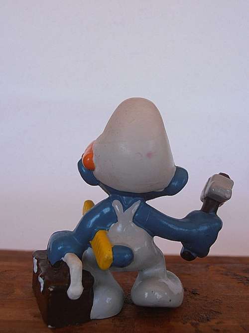 20171 Handy Smurf, Vintage Smurfs figure, Shipping will only be charged once!