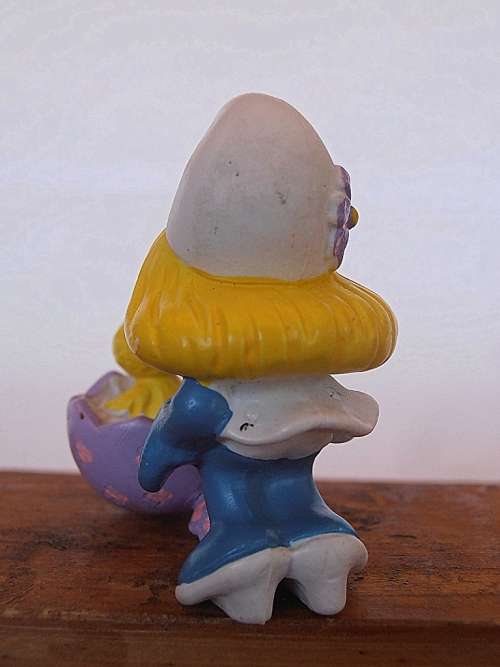 2.0489 Smurfette with lilac chick Smurf, Vintage Smurfs figure, Shipping will only be charged once!