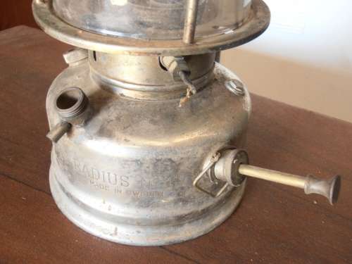 Vintage Radius No. 119 lamp with glass, large, made in Sweden