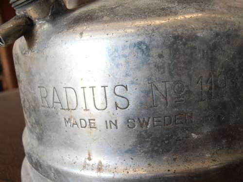 Vintage Radius No. 119 lamp with glass, large, made in Sweden