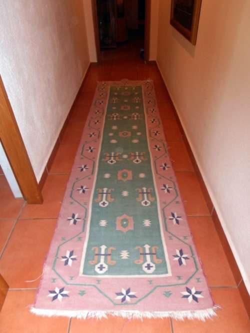 Kilim runner rug, 2.96 m x 77 cm, Kelim Persian carpet