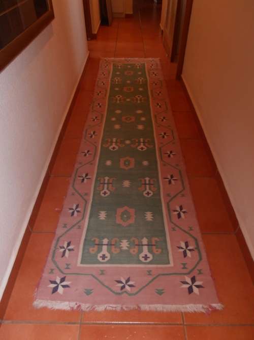 Kilim runner rug, 2.96 m x 77 cm, Kelim Persian carpet