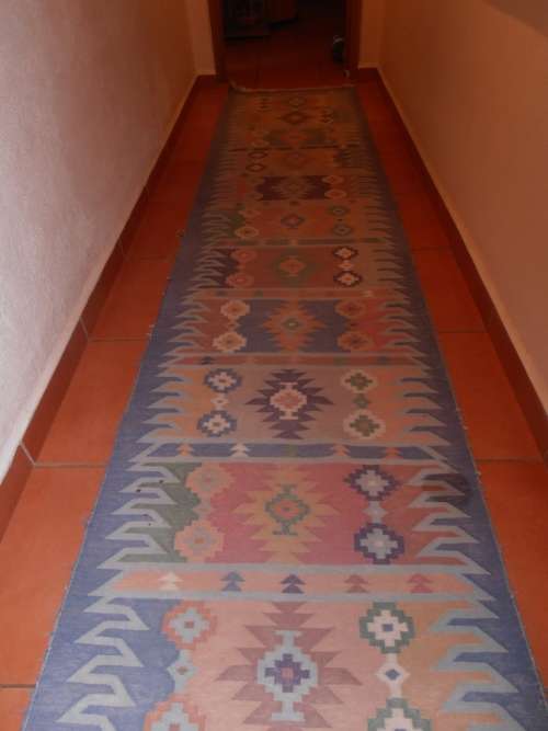 Very long Kilim runner rug, 5.40 m x 77 cm, Kelim Persian carpet
