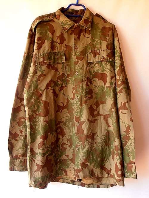 Camo shirt, long sleeves, size XL, Koevoet, SAP, South African Police