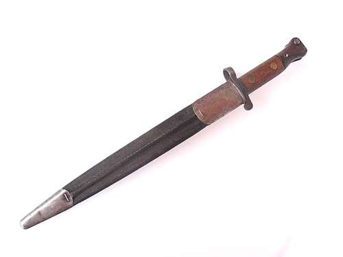 Bayonet with scabbard, total length is 44.5 cm