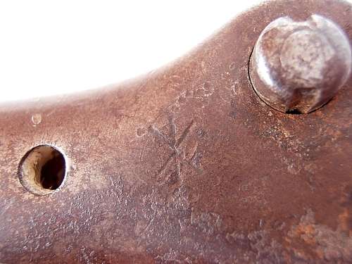 Bayonet with scabbard, total length is 44.5 cm