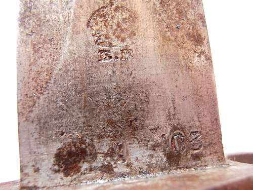 Bayonet with scabbard, total length is 44.5 cm