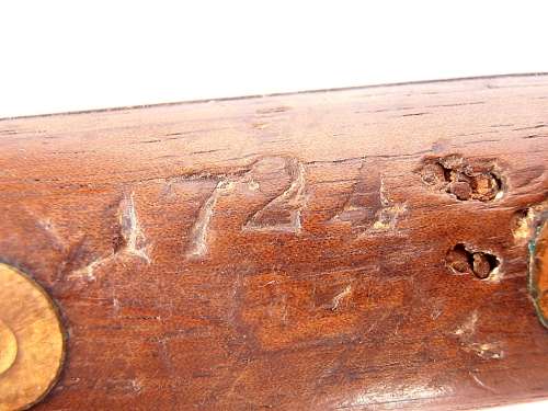 Bayonet with scabbard, total length is 44.5 cm