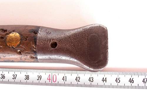 Bayonet with scabbard, total length is 44.5 cm