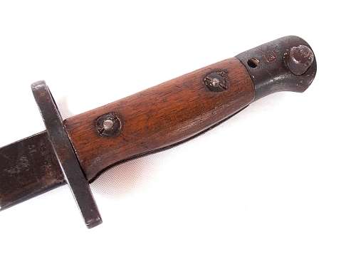 Bayonet with scabbard, total length is 57.5 cm