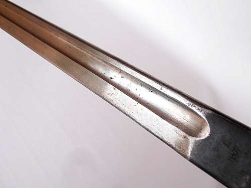 Bayonet with scabbard, total length is 57.5 cm