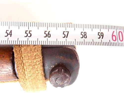 Bayonet with scabbard, total length is 57.5 cm