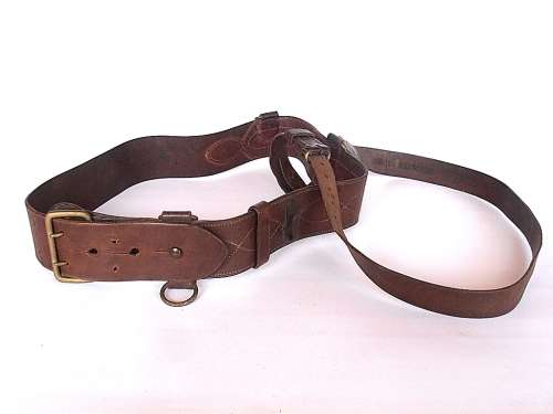 WW2 leather belt, length 112 cm, great condition, J. Brayley Reynolds, Royal Artillery