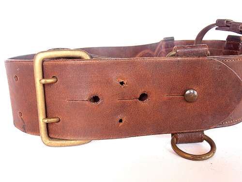 WW2 leather belt, length 112 cm, great condition, J. Brayley Reynolds, Royal Artillery