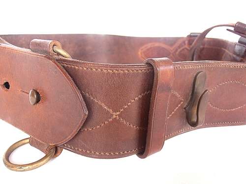 WW2 leather belt, length 112 cm, great condition, J. Brayley Reynolds, Royal Artillery