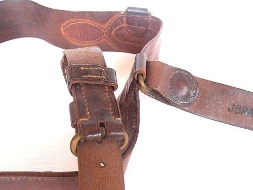WW2 leather belt, length 112 cm, great condition, J. Brayley Reynolds, Royal Artillery