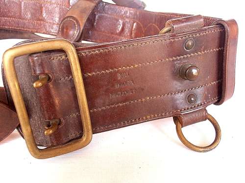 WW2 leather belt, length 112 cm, great condition, J. Brayley Reynolds, Royal Artillery