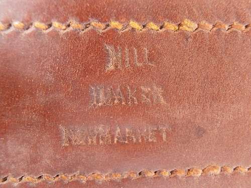 WW2 leather belt, length 112 cm, great condition, J. Brayley Reynolds, Royal Artillery