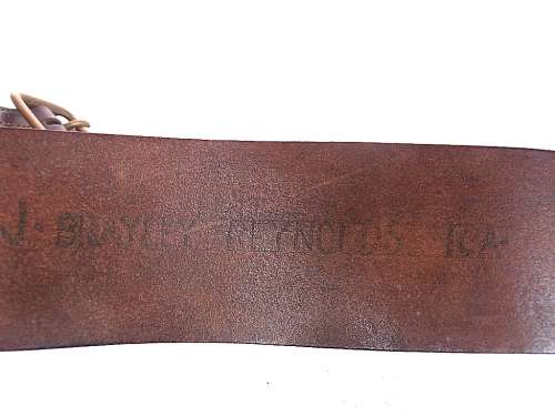 WW2 leather belt, length 112 cm, great condition, J. Brayley Reynolds, Royal Artillery