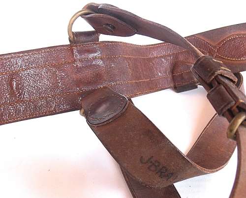 WW2 leather belt, length 112 cm, great condition, J. Brayley Reynolds, Royal Artillery
