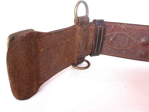 WW2 leather belt, length 112 cm, great condition, J. Brayley Reynolds, Royal Artillery