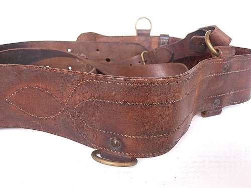 WW2 leather belt, length 112 cm, great condition, J. Brayley Reynolds, Royal Artillery