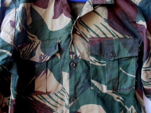 Rhodesia Statesman camo shirt, excellent conditon, strong colours, size 38