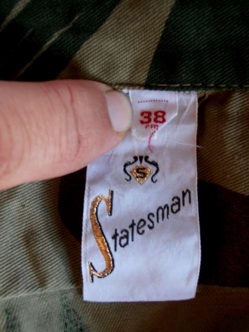 Rhodesia Statesman camo shirt, excellent conditon, strong colours, size 38