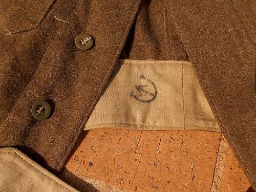 Large lot military clothing, WW2 to 1960's, battle dress, coat, balsak, bag, beige shorts & tops etc