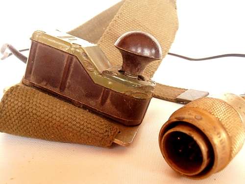 Vintage army military McMurdo morse key radio receiver transceiver with plug and webbing