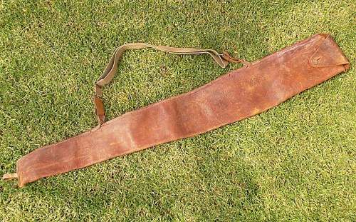 Vintage leather gun bag