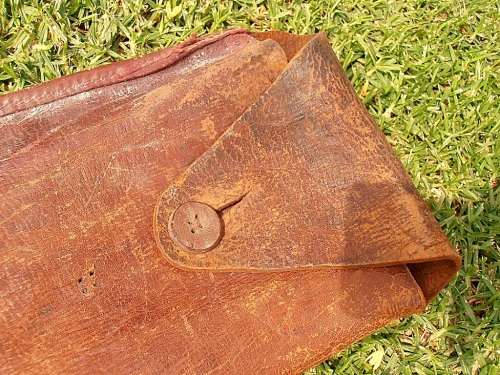 Vintage leather gun bag