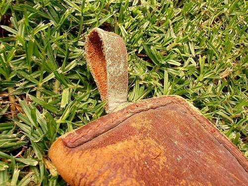 Vintage leather gun bag