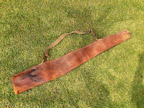 Vintage leather gun bag