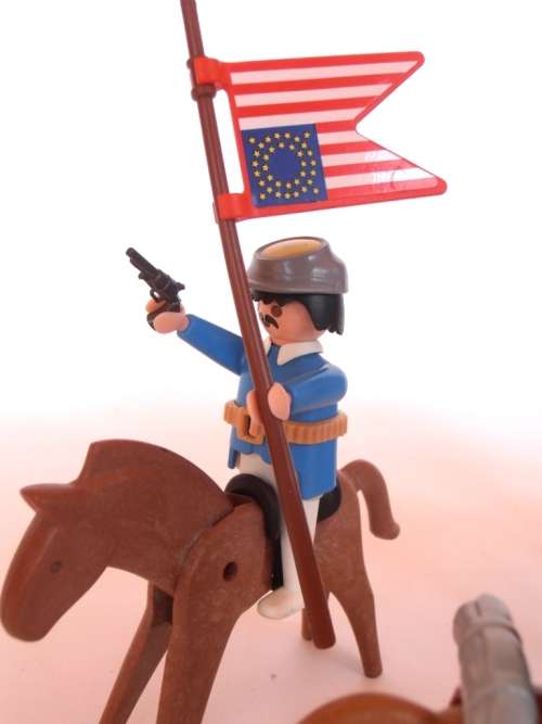 Vintage lot 1970's Playmobil US Army figures, soldiers and horses, Geobra