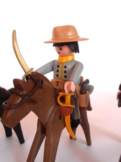 Vintage lot 1970's Playmobil US Army figures, soldiers and horses, Geobra