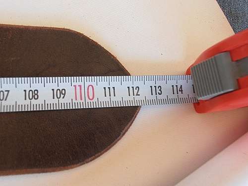 Vintage leather belt with brass