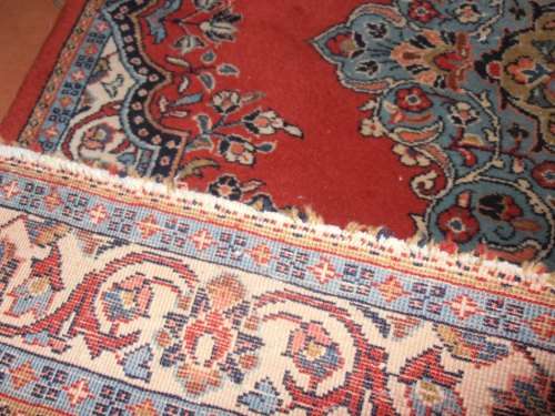 Old Persian carpet, Sarouk rug, purchased in the 1980's, with copy of certificate,