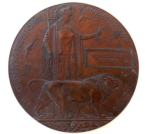 Large World War I Bronze Death Plaque Penny, Henry Rupert Linnell. SHIPPING ONLY CHARGED ONCE!