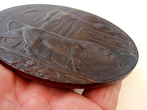 Large World War I Bronze Death Plaque Penny, Henry Rupert Linnell. SHIPPING ONLY CHARGED ONCE!