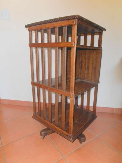 Antique Victorian revolving bookcase, bookshelf