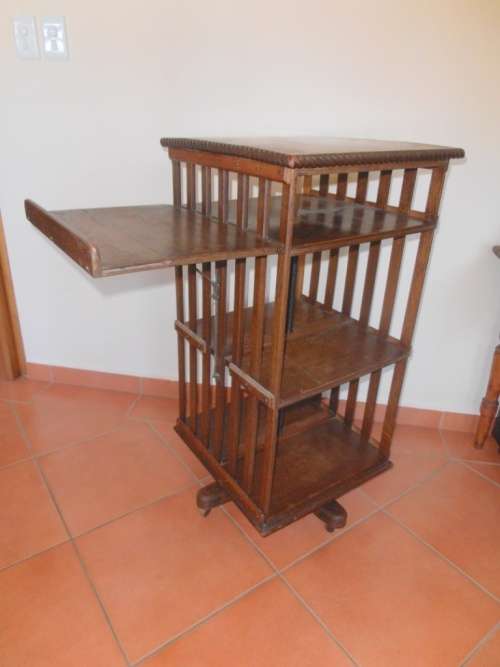 Antique Victorian revolving bookcase, bookshelf