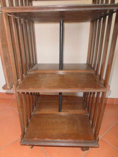 Antique Victorian revolving bookcase, bookshelf