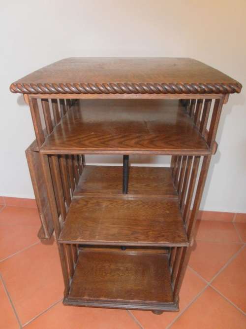 Antique Victorian revolving bookcase, bookshelf