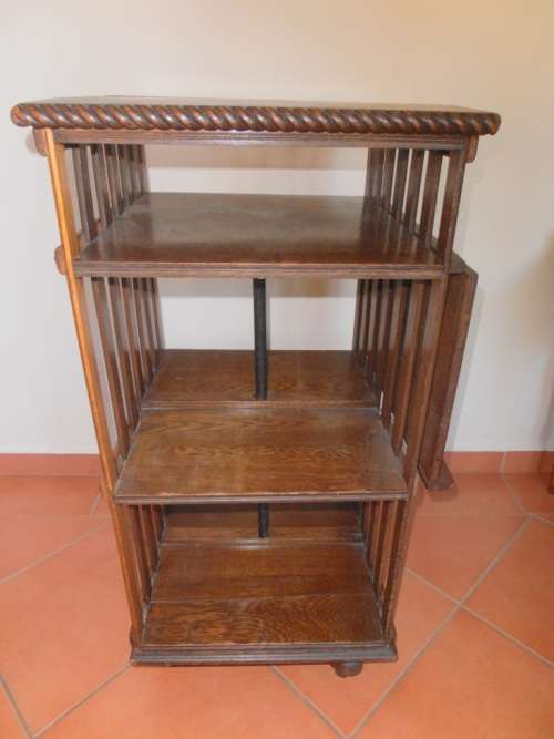 Antique Victorian revolving bookcase, bookshelf