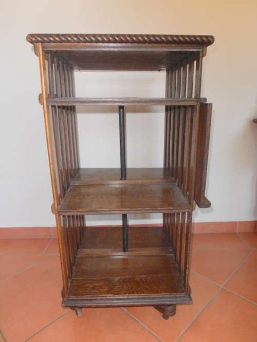 Antique Victorian revolving bookcase, bookshelf