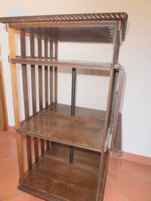 Antique Victorian revolving bookcase, bookshelf