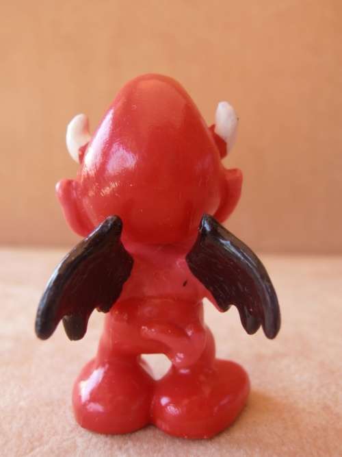 20213 Devil Smurf, vintage Smurfs figure. Shipping will only be charged once!