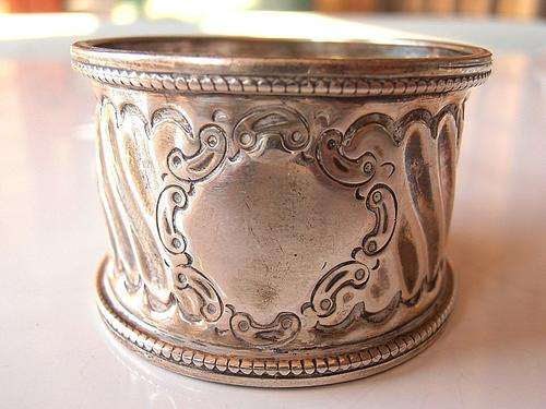 Hallmarked silver napkin ring, Birmingham